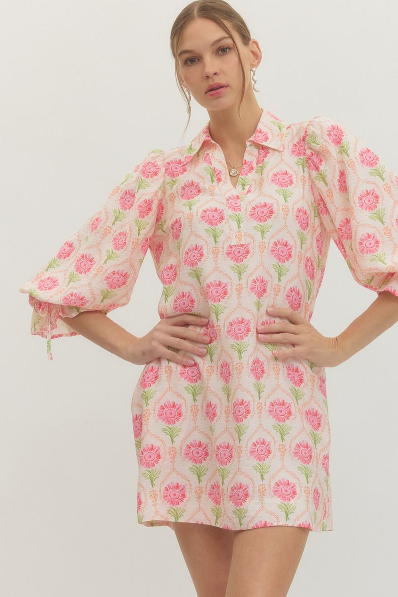 coral and cream dress MOLOKAI CROCHET DRESS