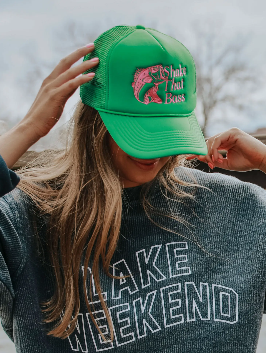 Shake that Bass Trucker Hat – Red display picture 1