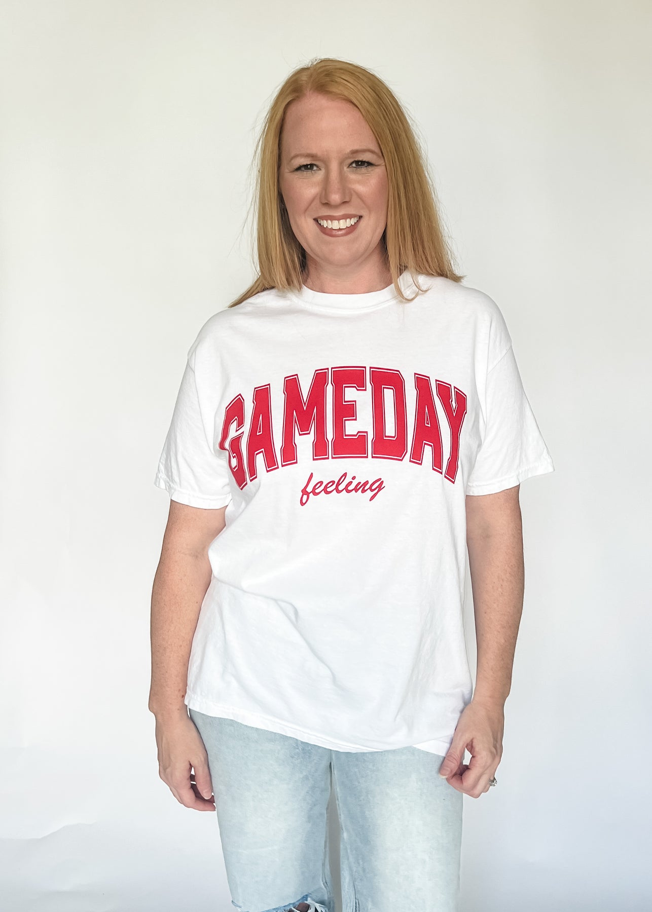 RED & BLACK GAME DAY FOOTBALL TEE – Walker Boutique