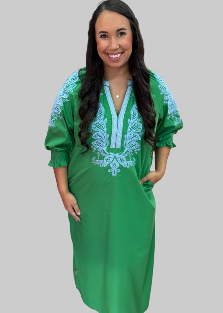 embroidered dress green Rise to the Top Midi Sleeve__Long sleeve Its in the details Velvet Colors:Chocolate Brown 780 Coaster Furniture Marmore 224964