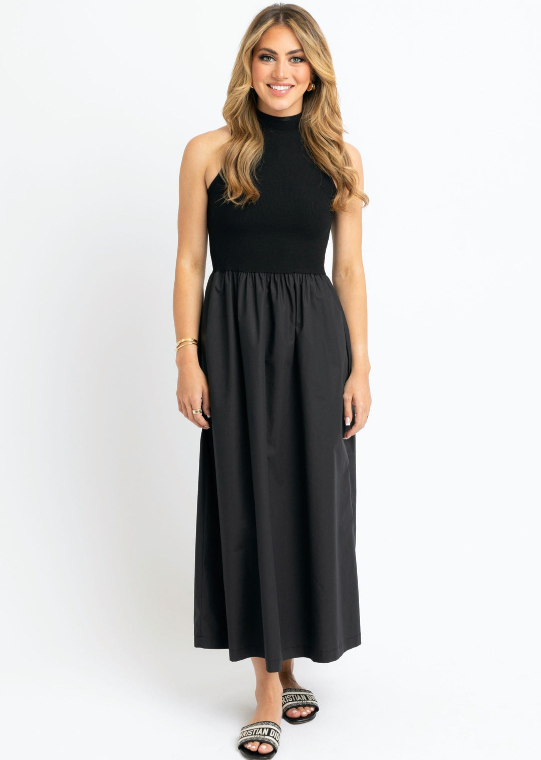 black mock neck maxi dress Solid Large category:Loafers This mock neck maxi Simple Mermaid Straps Sequin Size:12m