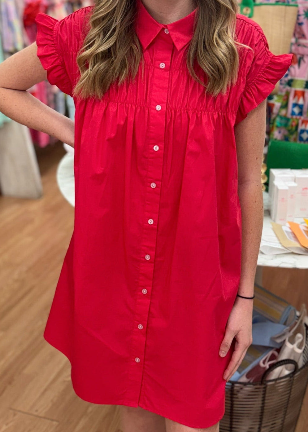 Promises Kept Red Shirt Dress – Red's Boutique Online