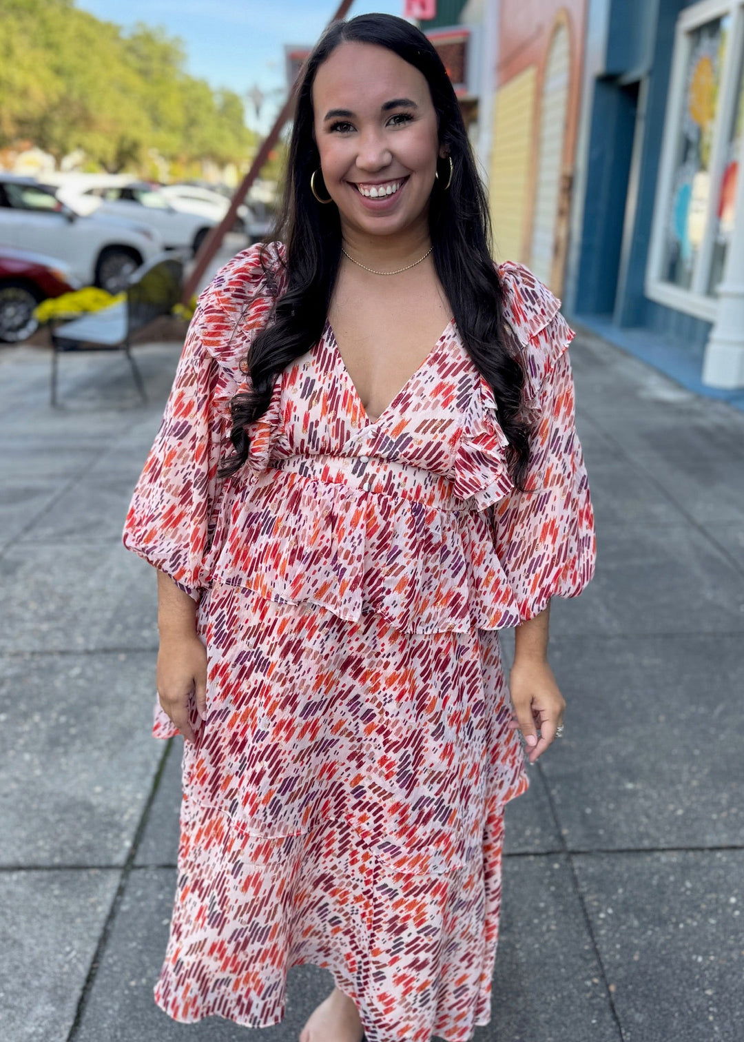 multi colored midi dress Looking For Fun Multi-Colored Tropical Midi Dress Shop the Mint